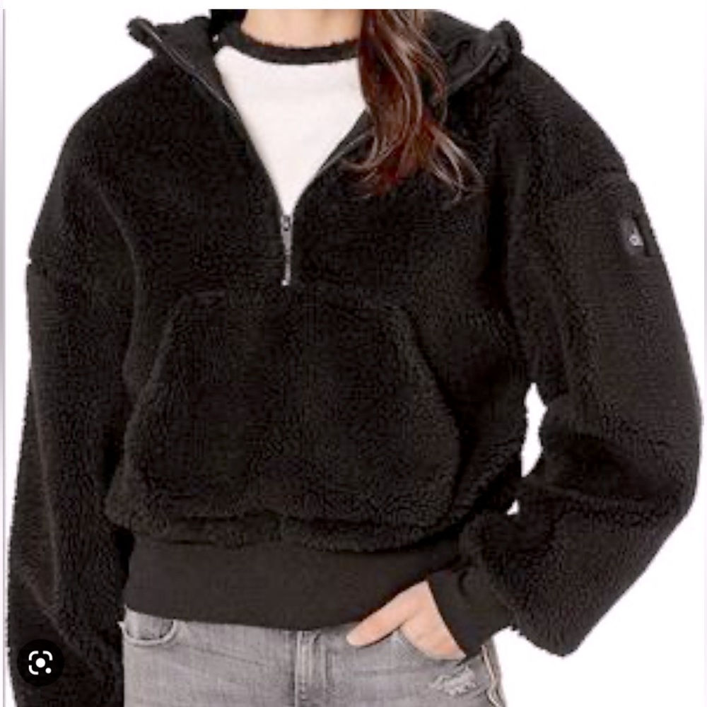 ALO YOGA STREETSIDE SHERPA HALF ZIP PULLOVER